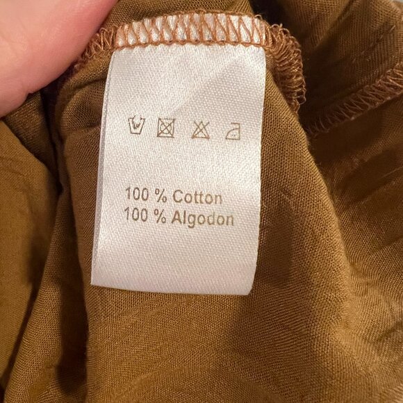 Uma and Leopold Brown Cotton Crystal Midi / Maxi Dress - Size Small - Picture 7 of 7